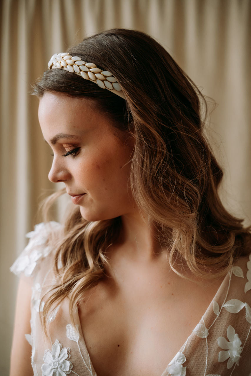 Minimalist Double Layer Crystal Bridal Wedding Headband  display picture 2