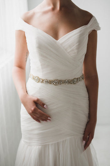 Gold Bridal Sash 