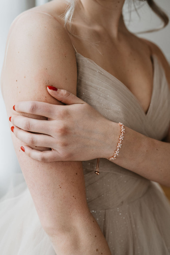 Rose Gold Bridal Bracelet 