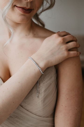 Silver Bridal Bracelet 