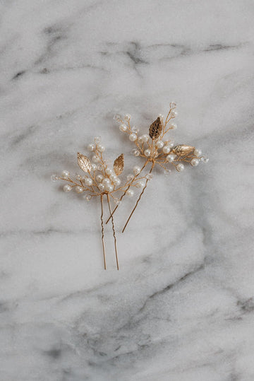 Gold Leaf Hair Pin 