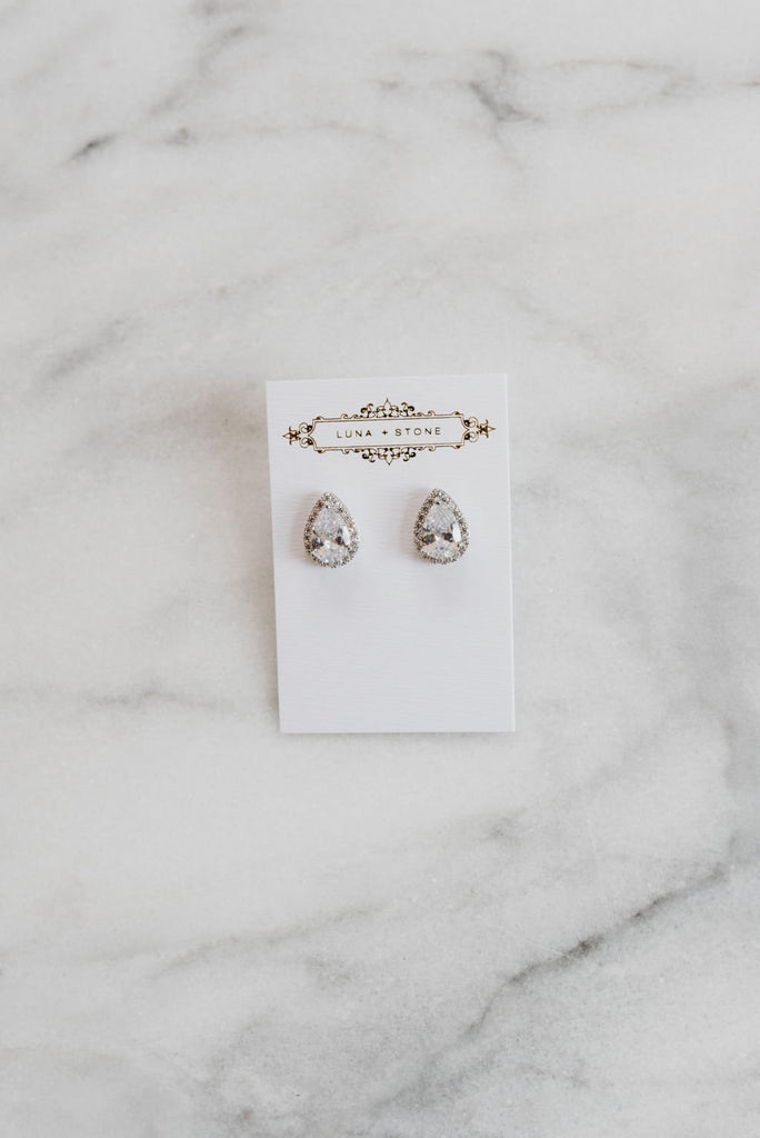 Silver Bridal Earrings 