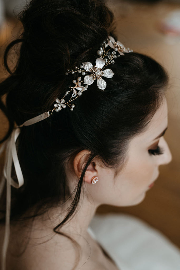 Rose Gold Wedding Earrings 
