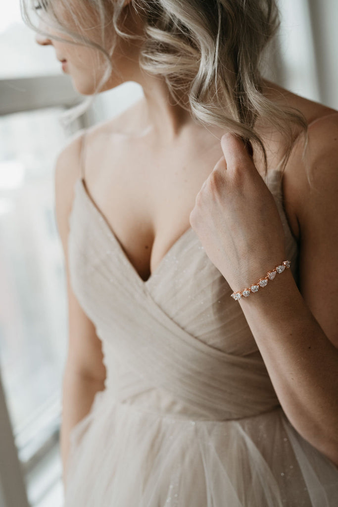 Rose Gold Wedding Bracelet 