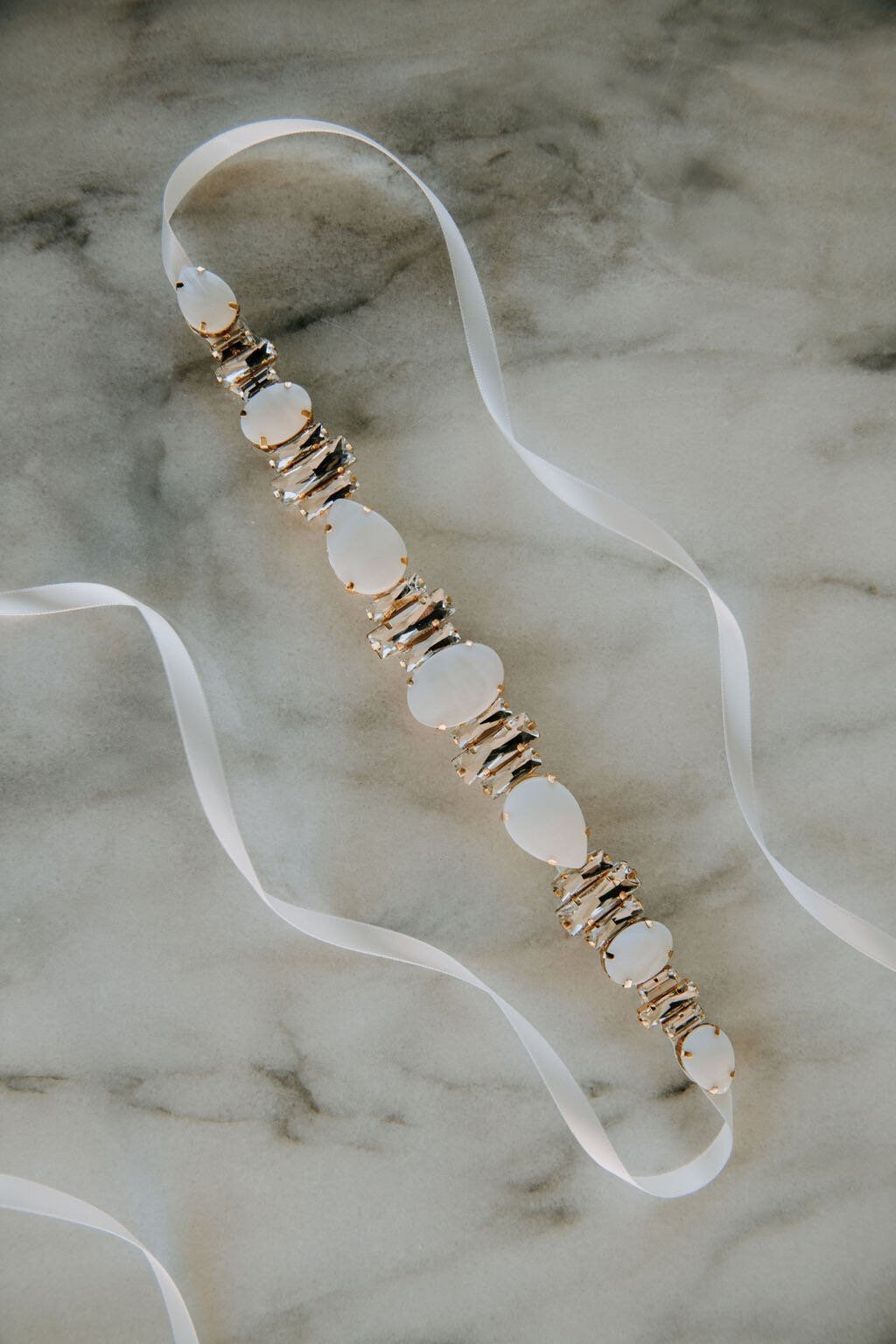 Ornate Mother of Pearl and Crystal Bridal Belt Sash by Luna + Stone – LUNA  + STONE