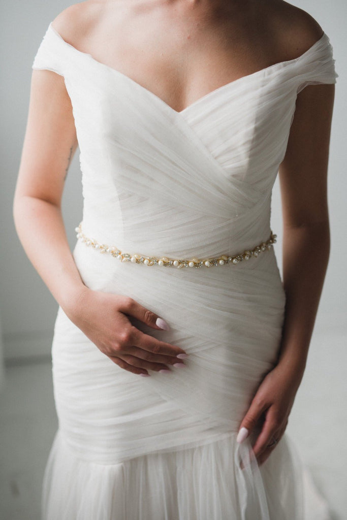 bride Belt Dress Accessory Photo Prop Sparkly Girdle Bridal Sash